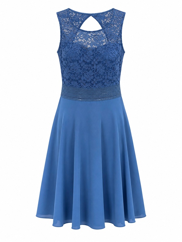Kleid Felanitx steelblue 16405 hinten